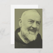 Padre Pio von Pietrelcina Dankeskarte (Vorne/Hinten)