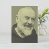Padre Pio von Pietrelcina Feiertagskarte (Stehend Vorderseite)