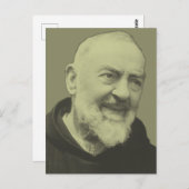 Padre Pio von Pietrelcina Postkarte (Vorne/Hinten)