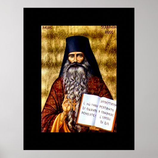 Padre Seraphim Rose Art Nouveau Poster (Vorne)