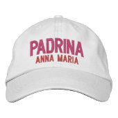 Padrina personalisiert bestickt - Godmata-Geschenk Bestickte Baseballkappe (Vorderseite)