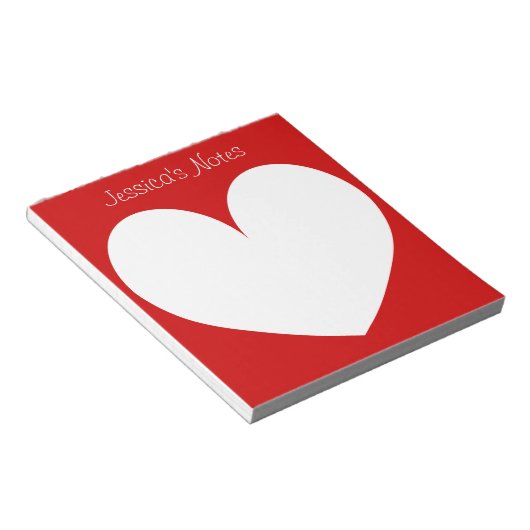 Pads in roter Kirschform Notizblock (angewinkelt)