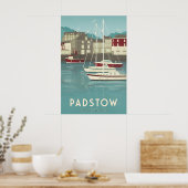 Padstow Cornwall Reiseplakat Poster (Küche)
