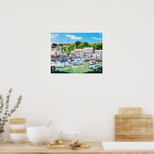 Padstow Hafen in Cornwall UK, Aquarell. Poster (Küche)