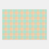Padua Green and Corvette Peach Plaid Geschenkpapier Set (Vorderseite 2)
