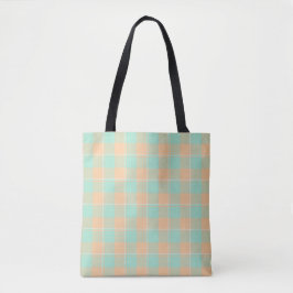 Padua Green and Corvette Peach Plaid Tasche