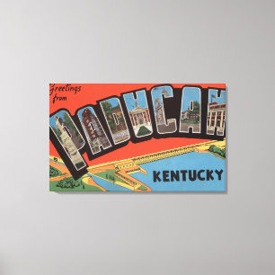 Paducah, Kentucky - Große Buchstabenszenen Leinwanddruck