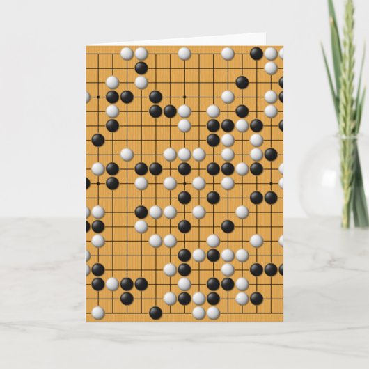 Paduk/Baduk/Go Asian Board Game Grußkarte Karte (Vorderseite)