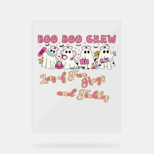 Paediactric Nurse Fun Halloween Design Essential T Acrylschild (Vorderseite)