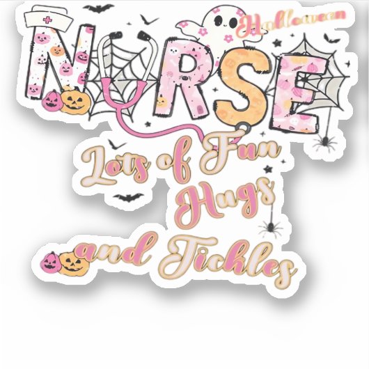 Paediactric Nurse Fun Halloween Design Essential T Aufkleber (Vorderseite)