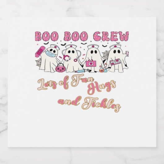 Paediactric Nurse Fun Halloween Design Essential T Schaumweinetikett (Einzelnes Label)