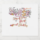 Paediactric Nurse Fun Halloween Design Essential T Schaumweinetikett (Einzelnes Label)