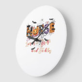 Paediactrics Nurse Fun Halloween Design Essential Große Wanduhr (Winkel)