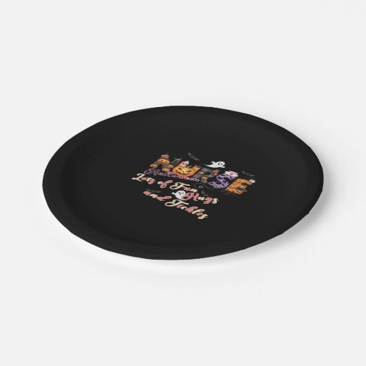 Paediactrics Nurse Fun Halloween Design Essential Pappteller (Schrägansicht)