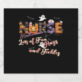 Paediactrics Nurse Fun Halloween Design Essential Schaumweinetikett (Einzelnes Label)