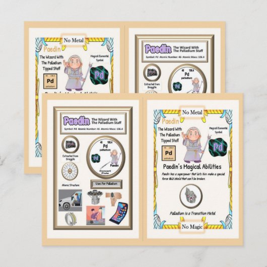 Paedin Wizard - Palladium Element Postkarte (Vorne/Hinten)