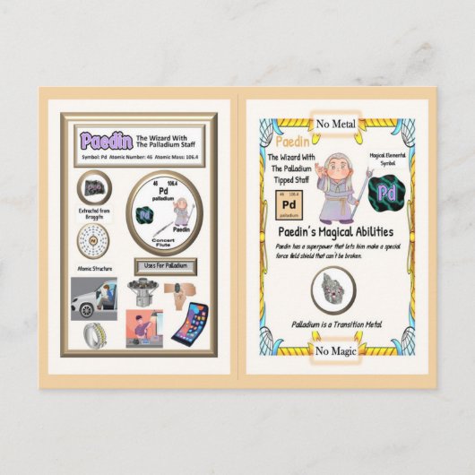 Paedin Wizard - Palladium Element Postkarte (Vorderseite)