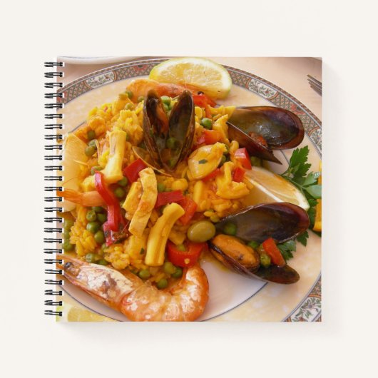 Paella Food-Notebook Notizblock (Vorderseite)