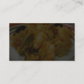 Paella-Garnele-Muschel-Wurst-Reis Visitenkarte (Rückseite)