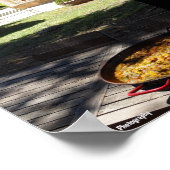 Paella-Gericht ruht im Garten Poster (Ecke)