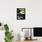 Paella-Gericht ruht im Garten Poster (Heimbüro)