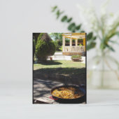 Paella-Gericht ruht im Garten Postkarte (Stehend Vorderseite)