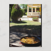 Paella-Gericht ruht im Garten Postkarte (Vorderseite)