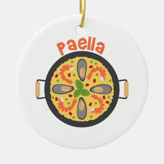 Paella Keramik Ornament (Vorne)