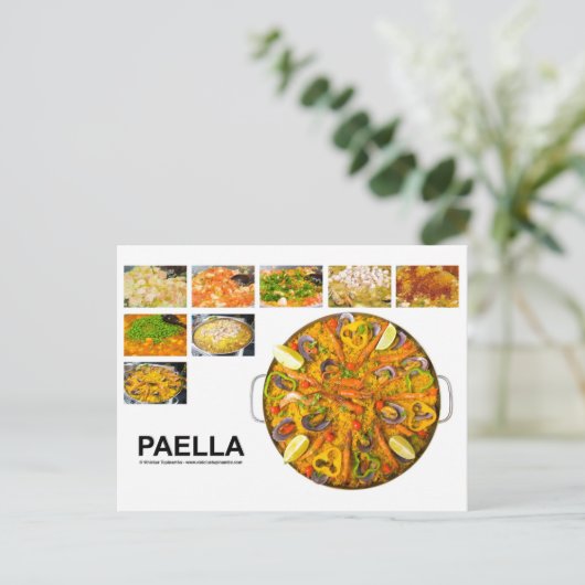 Paella Postkarte (Stehend Vorderseite)