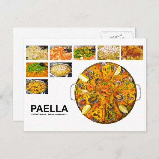 Paella Postkarte (Vorne/Hinten)