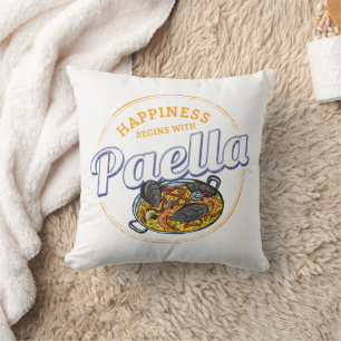 Paella Snack Vintag Spanien Paella Pan Kissen