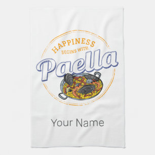 Paella Snack Vintage Spanien Paella Pfanne Souveni Geschirrtuch