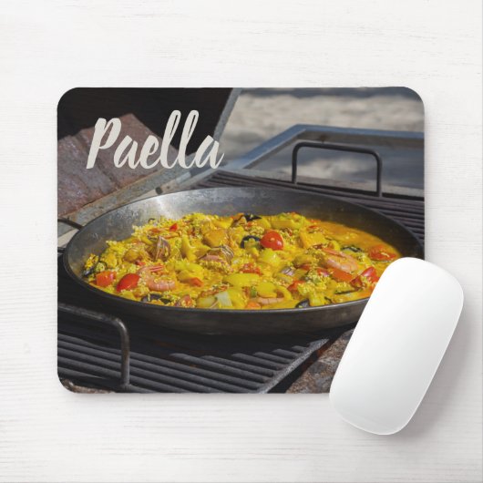 Paella wird auf einem Grillgeschenk für Koch gekoc Mousepad (Mit Mouse)