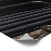 Paella wird auf einem Grillgeschenk für Koch gekoc Poster (Ecke)