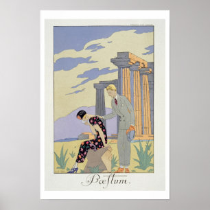 Paestum, 1924 (pochoir Druck) Poster