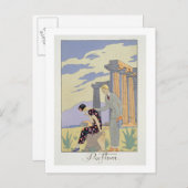 Paestum, 1924 (pochoir print) postkarte (Vorne/Hinten)