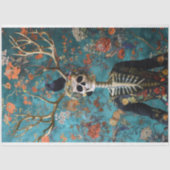 Pagan Antlers Gothic Skeleton Skull Decoupage Seidenpapier (Vorderseite)