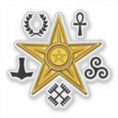 Pagan-Barnstar-Symbole Aufkleber (Vorderseite)