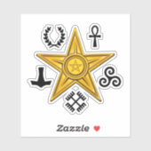 Pagan-Barnstar-Symbole Aufkleber (Blatt)