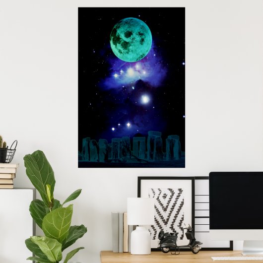 Pagan Blue Moon Poster (Heimbüro)