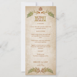 Pagan Celtic Antlers Wedding Menu