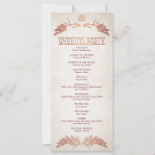 Pagan Celtic Antlers Wedding Program (Rückseite)