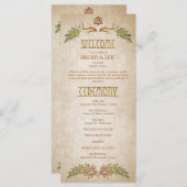 Pagan Celtic Antlers Wedding Program (Vorne/Hinten)