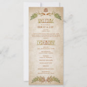 Pagan Celtic Antlers Wedding Program (Vorderseite)