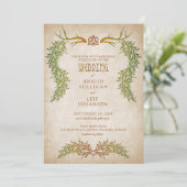 Pagan Celtic Herbst Hochzeit Einladung (Stehend Vorderseite)