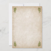 Pagan Celtic Herbst Hochzeit Einladung (Rückseite)