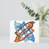 Pagan Celtic Knot Earth Air Fire Water Elements Postkarte (Stehend Vorderseite)