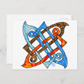 Pagan Celtic Knot Earth Air Fire Water Elements Postkarte (Vorne/Hinten)