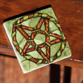 Pagan Druid Pentagram Kunst, Dichtung und Musik Steinuntersetzer