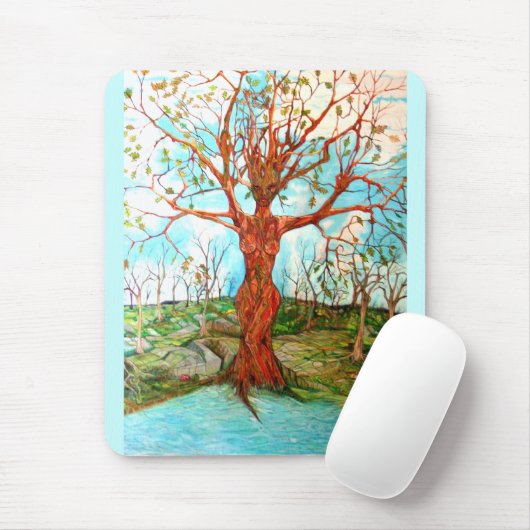 Pagan Dryad Tree Goddess Wiccan Art Mousepad (Mit Mouse)